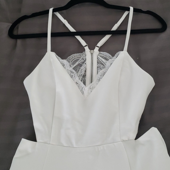 LUSH Perfect Evening Ivory Lace Skater Dress - Picture 5 of 8